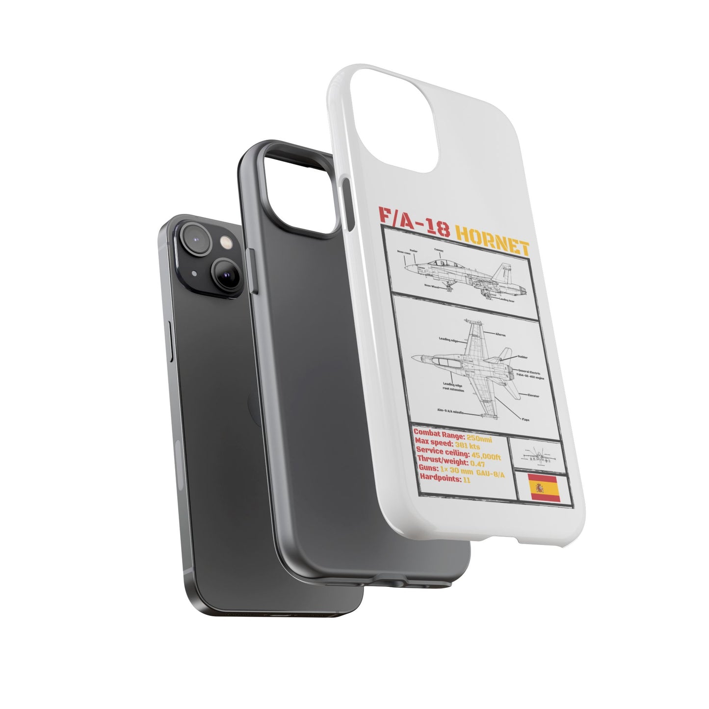 F/A-18 Hornet Schematic edition phone case (EDA Colour-Way)