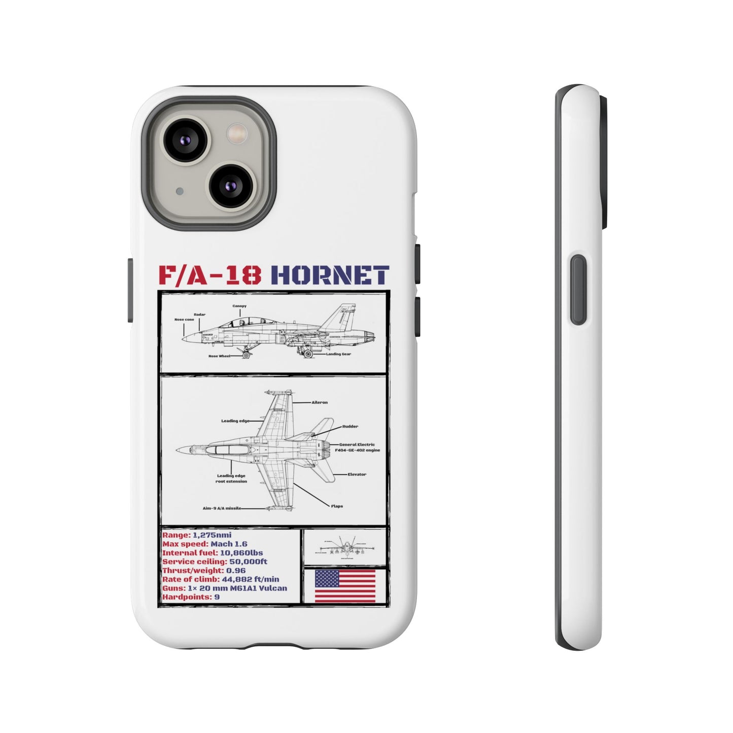 F/A-18 Hornet Schematic edition phone case (USAF Colour-Way)