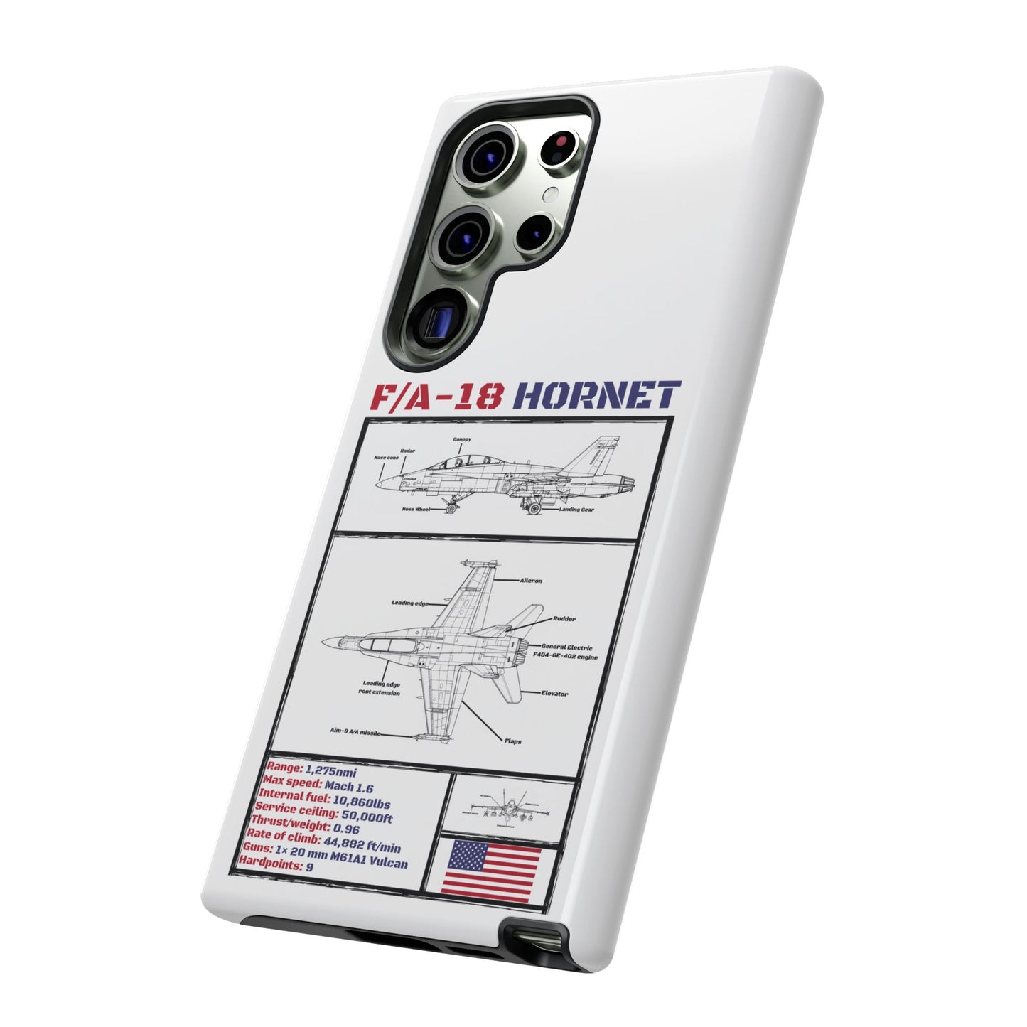F/A-18 Hornet Schematic edition phone case (USAF Colour-Way)