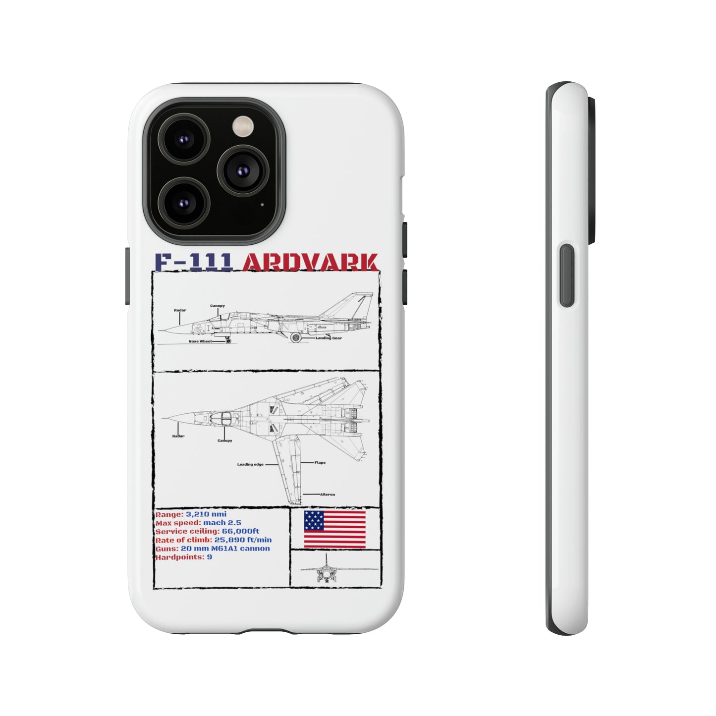 F-111 Aardvark Schematic edition phone case (USAF Colour-Way)