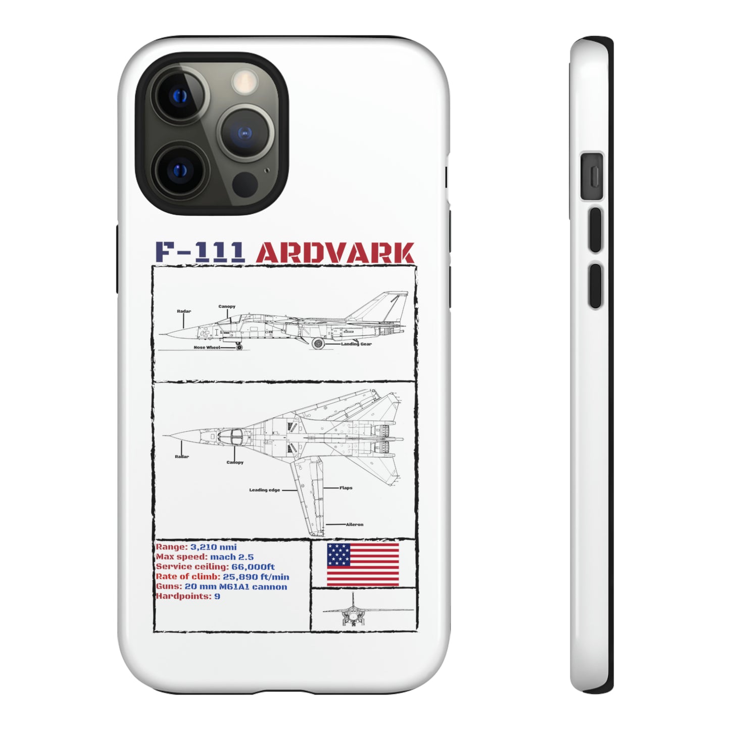 F-111 Aardvark Schematic edition phone case (USAF Colour-Way)
