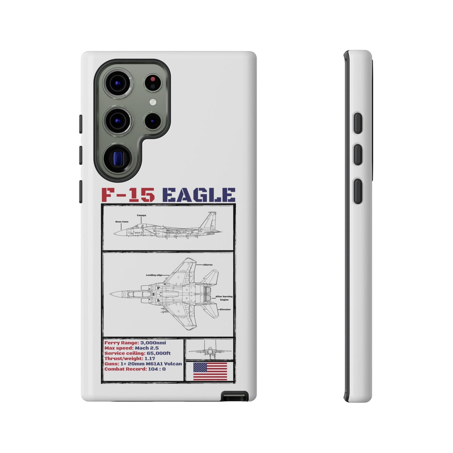 F-15 Eagle Schematic edition phone case (USAF Colour-Way)