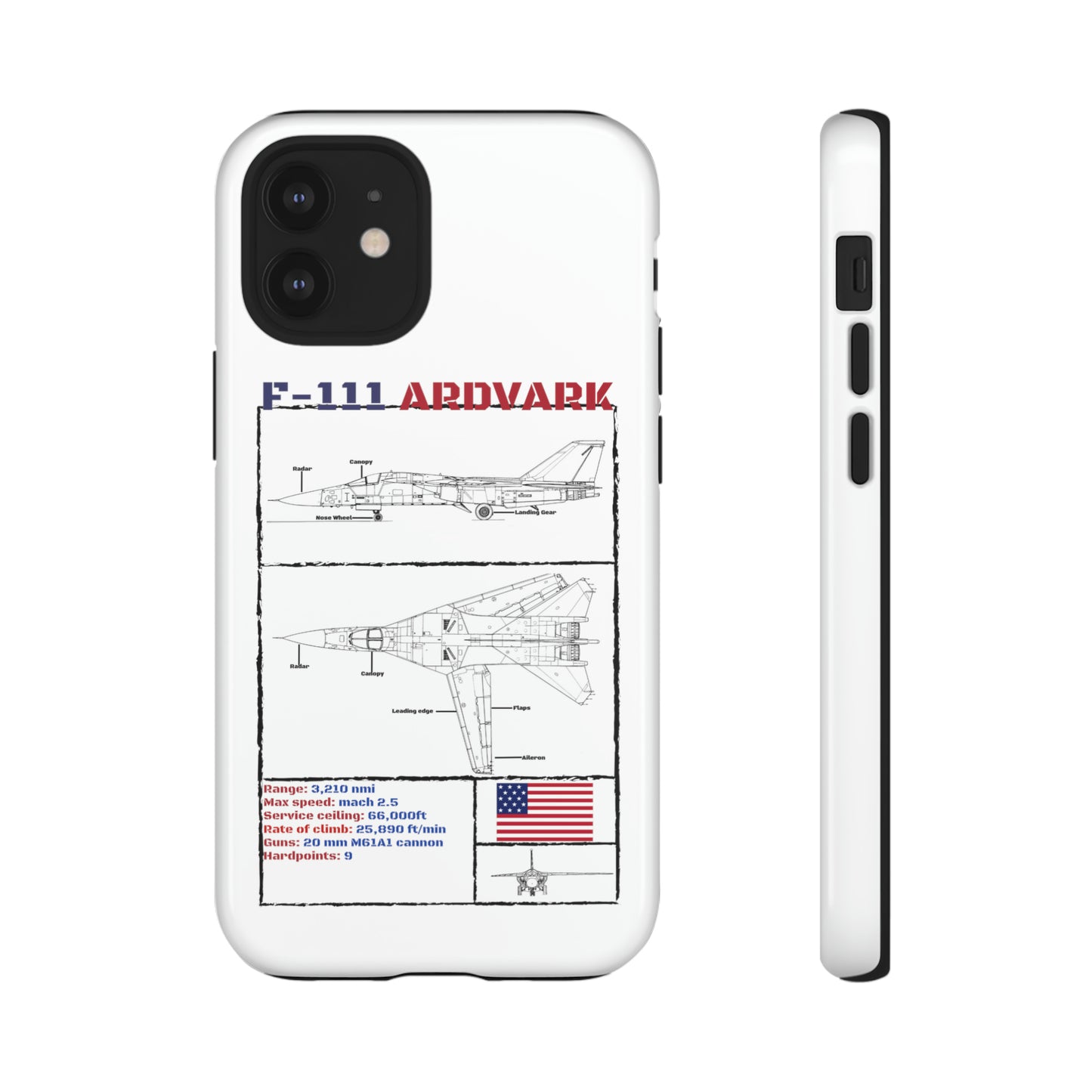 F-111 Aardvark Schematic edition phone case (USAF Colour-Way)