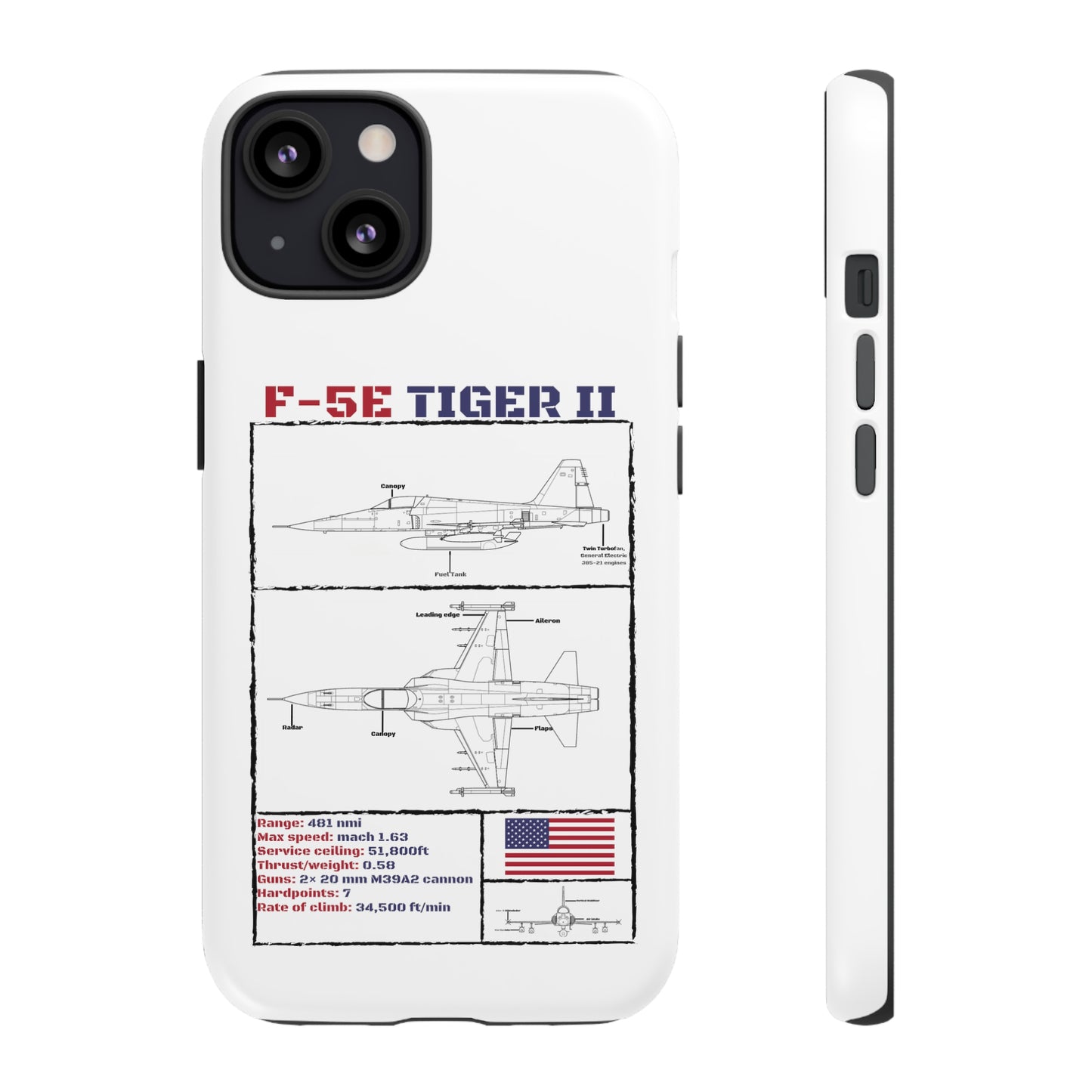 F-5E Schematic edition phone case (USAF Colour-Way)