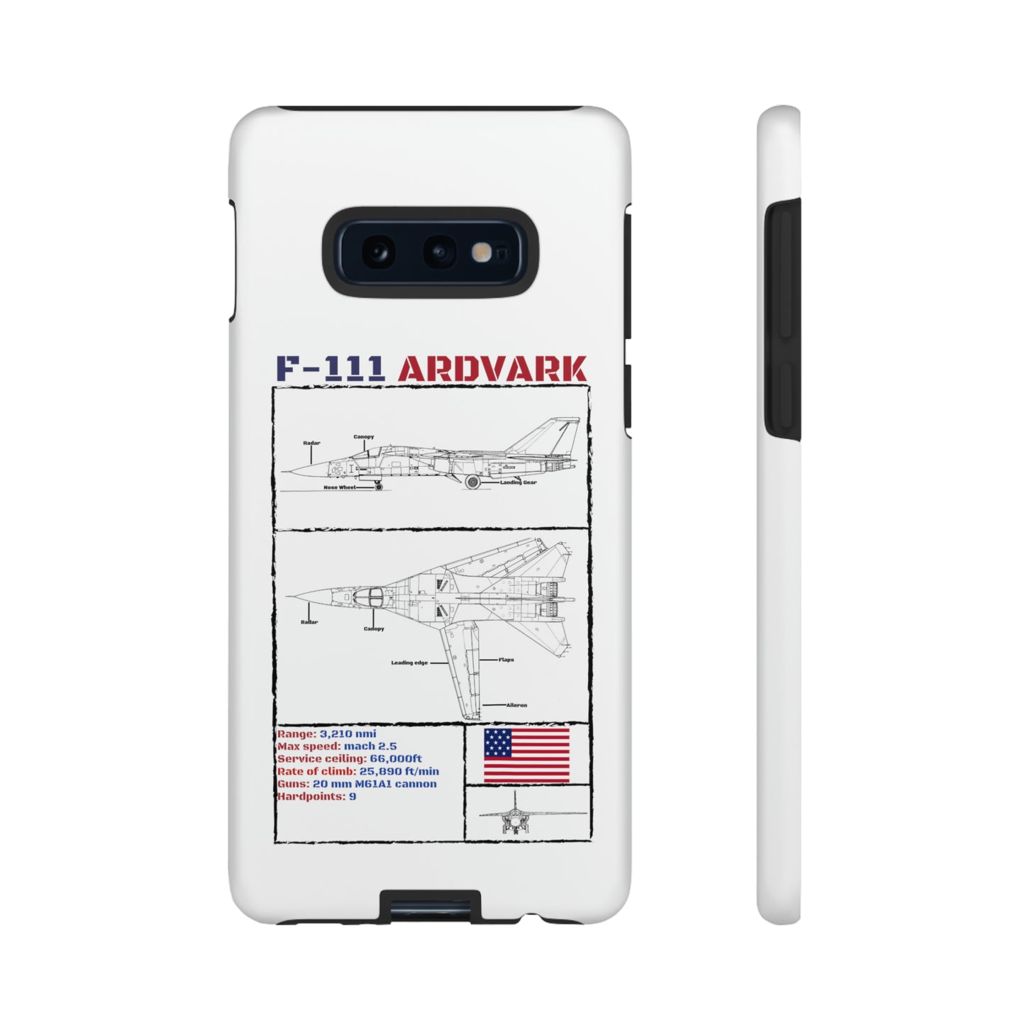 F-111 Aardvark Schematic edition phone case (USAF Colour-Way)