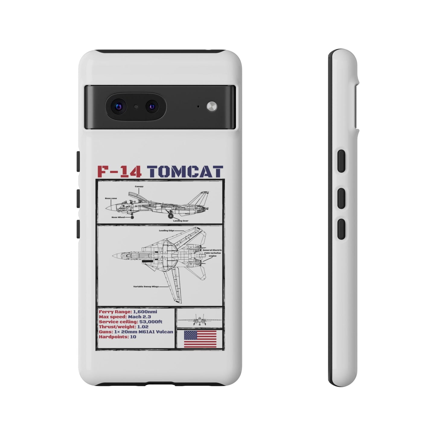 F-14 Tomcat Schematic edition phone case (USAF Colour-Way)