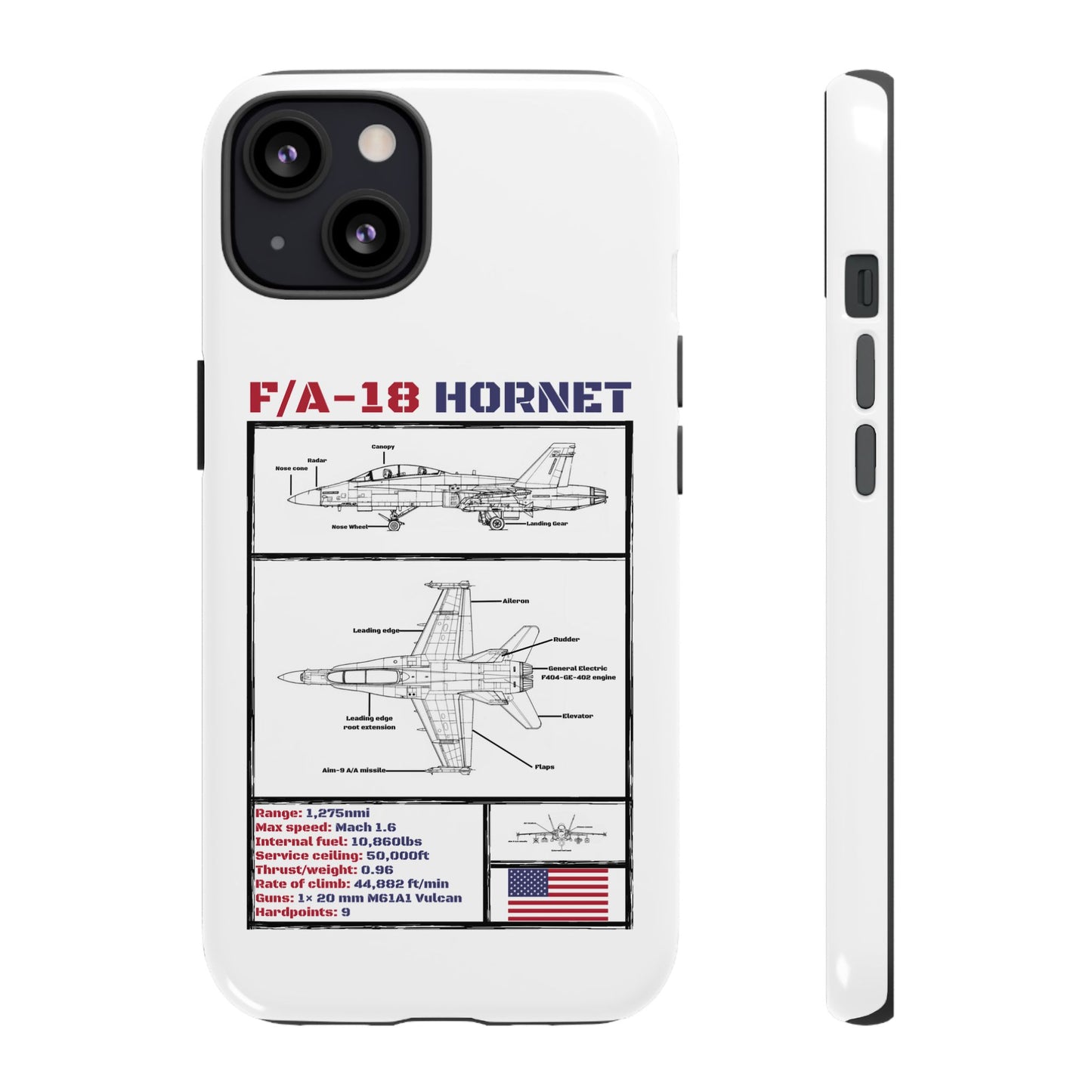 F/A-18 Hornet Schematic edition phone case (USAF Colour-Way)