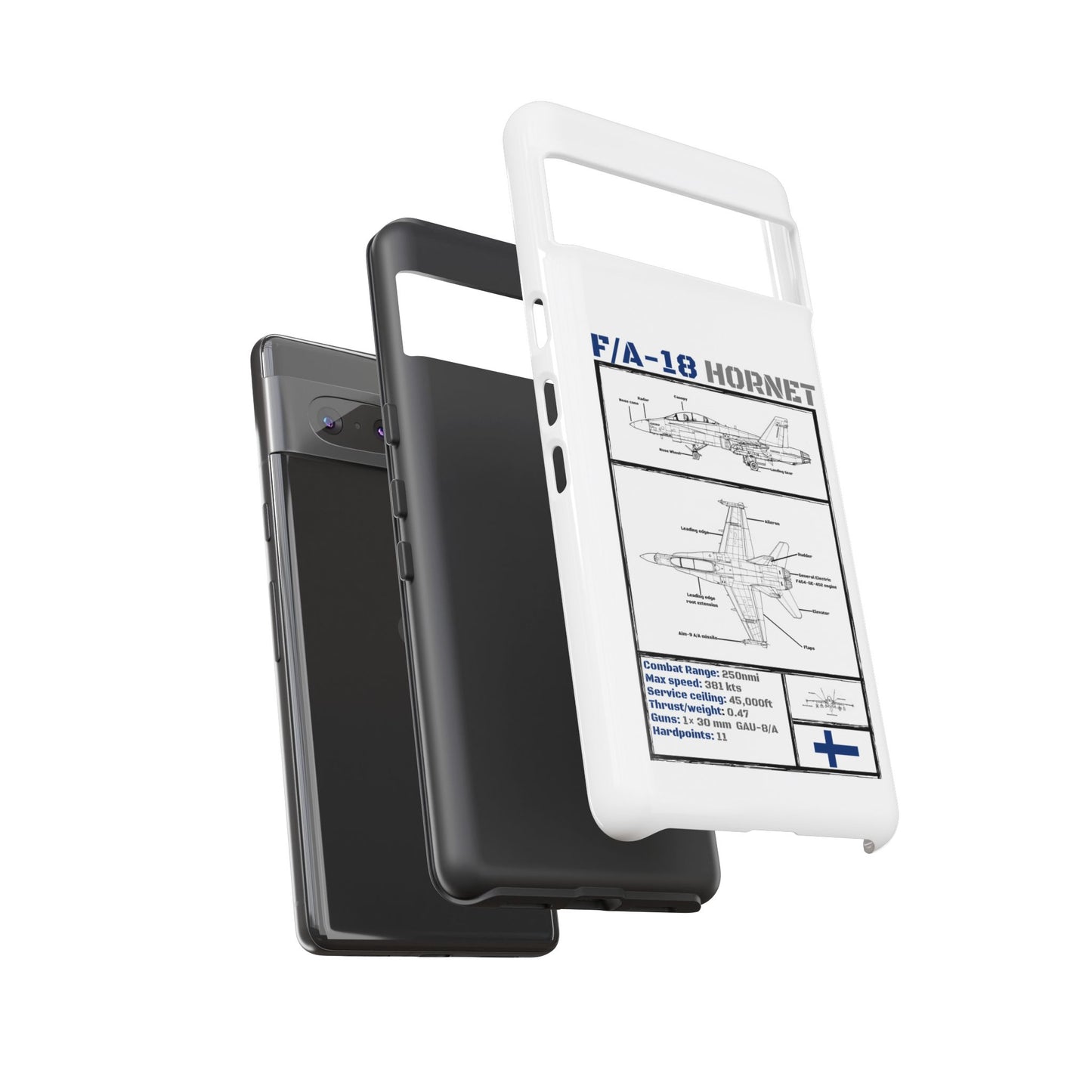 F/A-18 Hornet Schematic edition phone case (FAF Colour-Way)