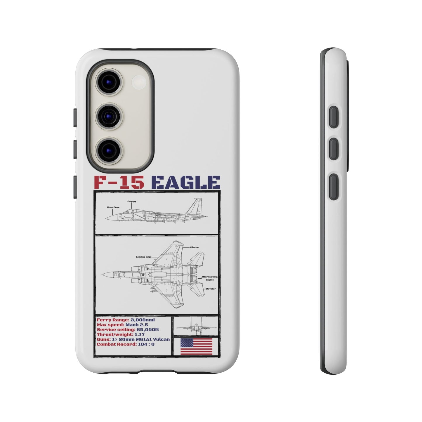 F-15 Eagle Schematic edition phone case (USAF Colour-Way)