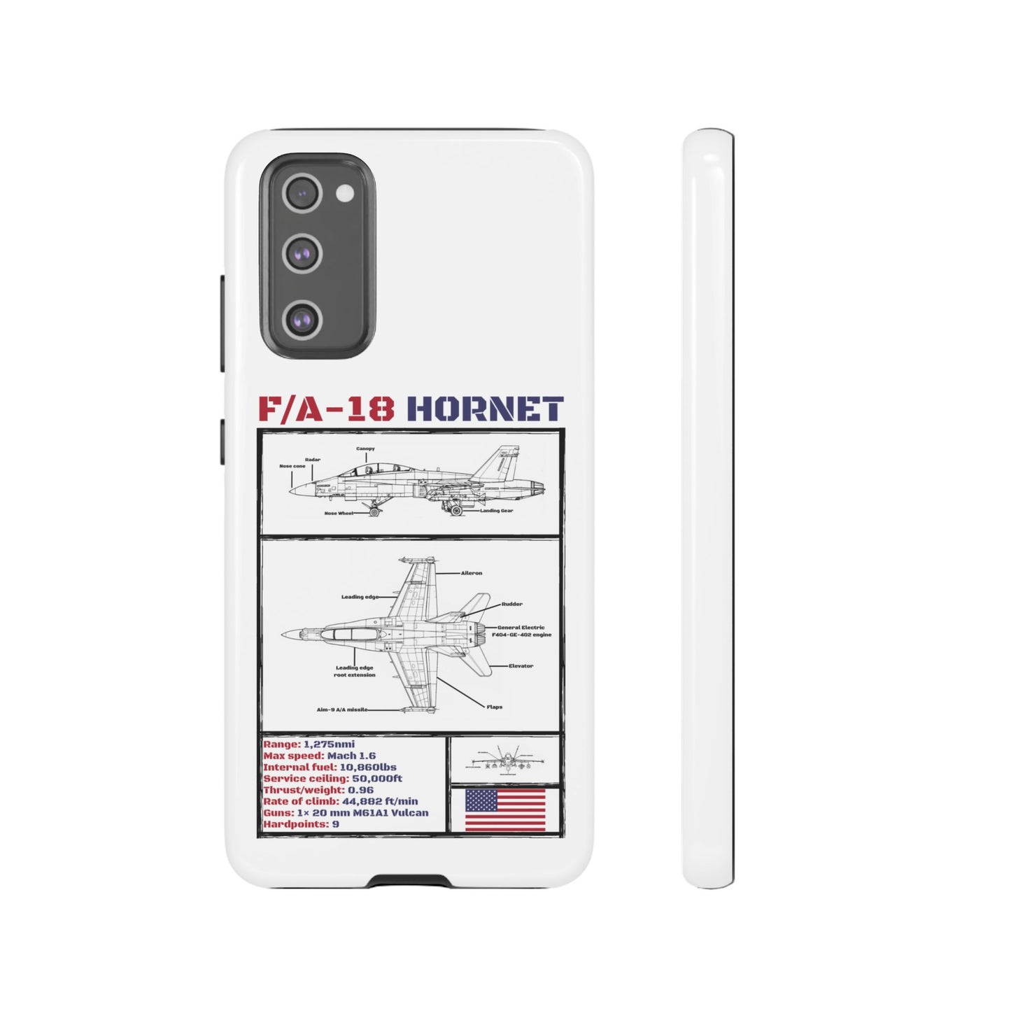 F/A-18 Hornet Schematic edition phone case (USAF Colour-Way)