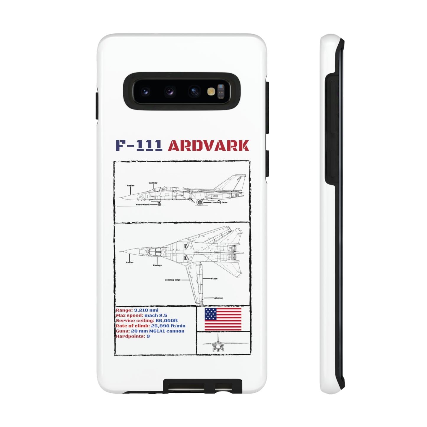 F-111 Aardvark Schematic edition phone case (USAF Colour-Way)