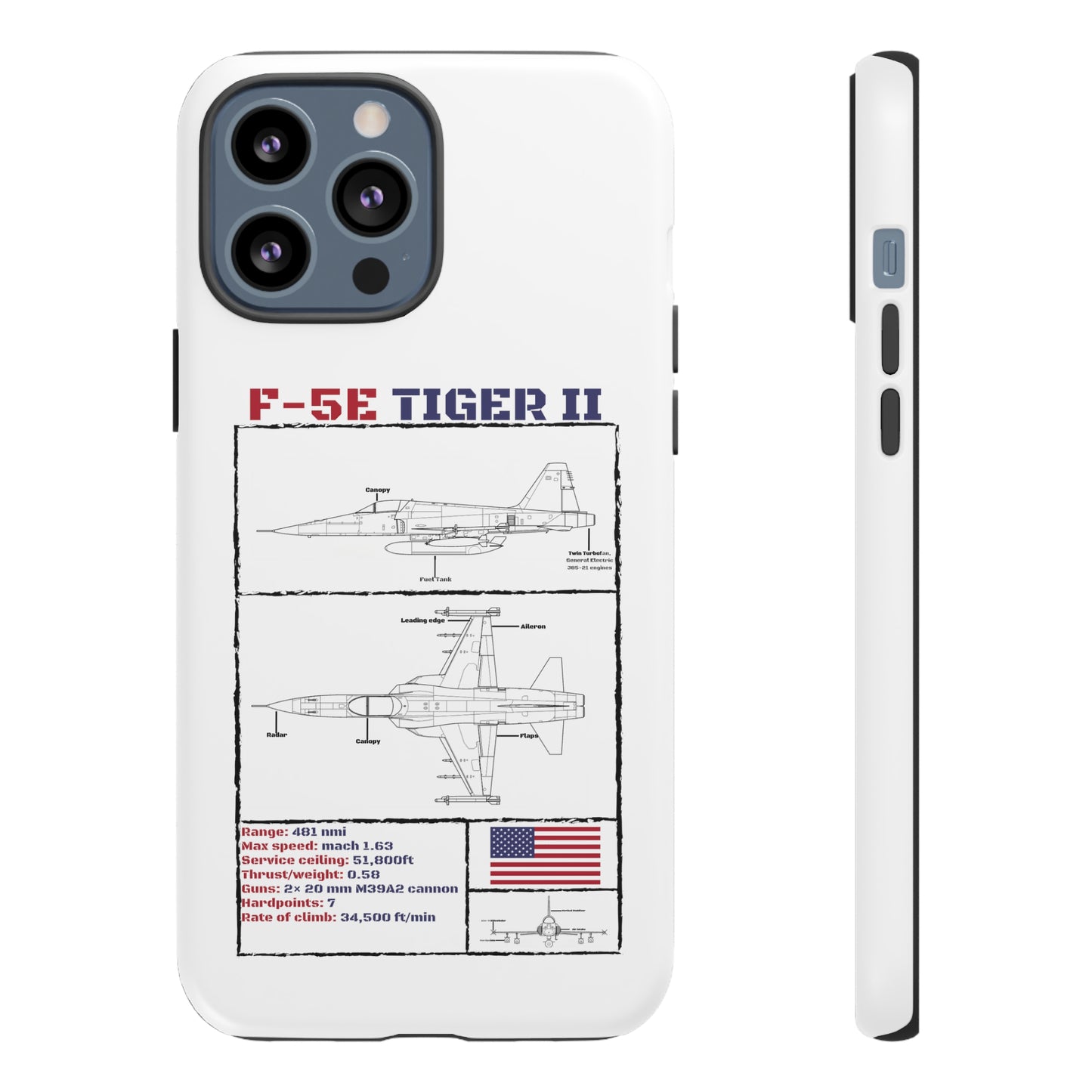 F-5E Schematic edition phone case (USAF Colour-Way)
