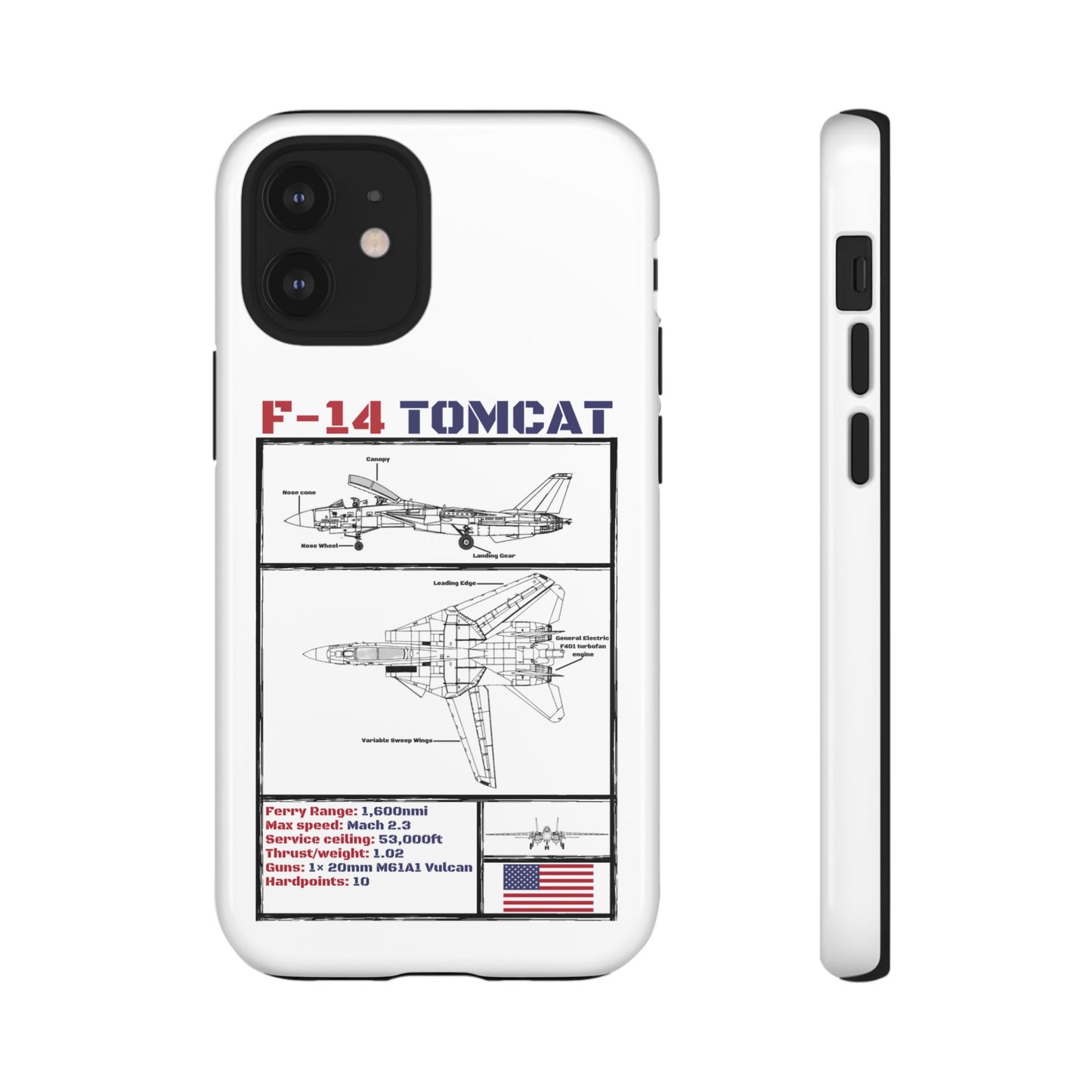 F-14 Tomcat Schematic edition phone case (USAF Colour-Way)