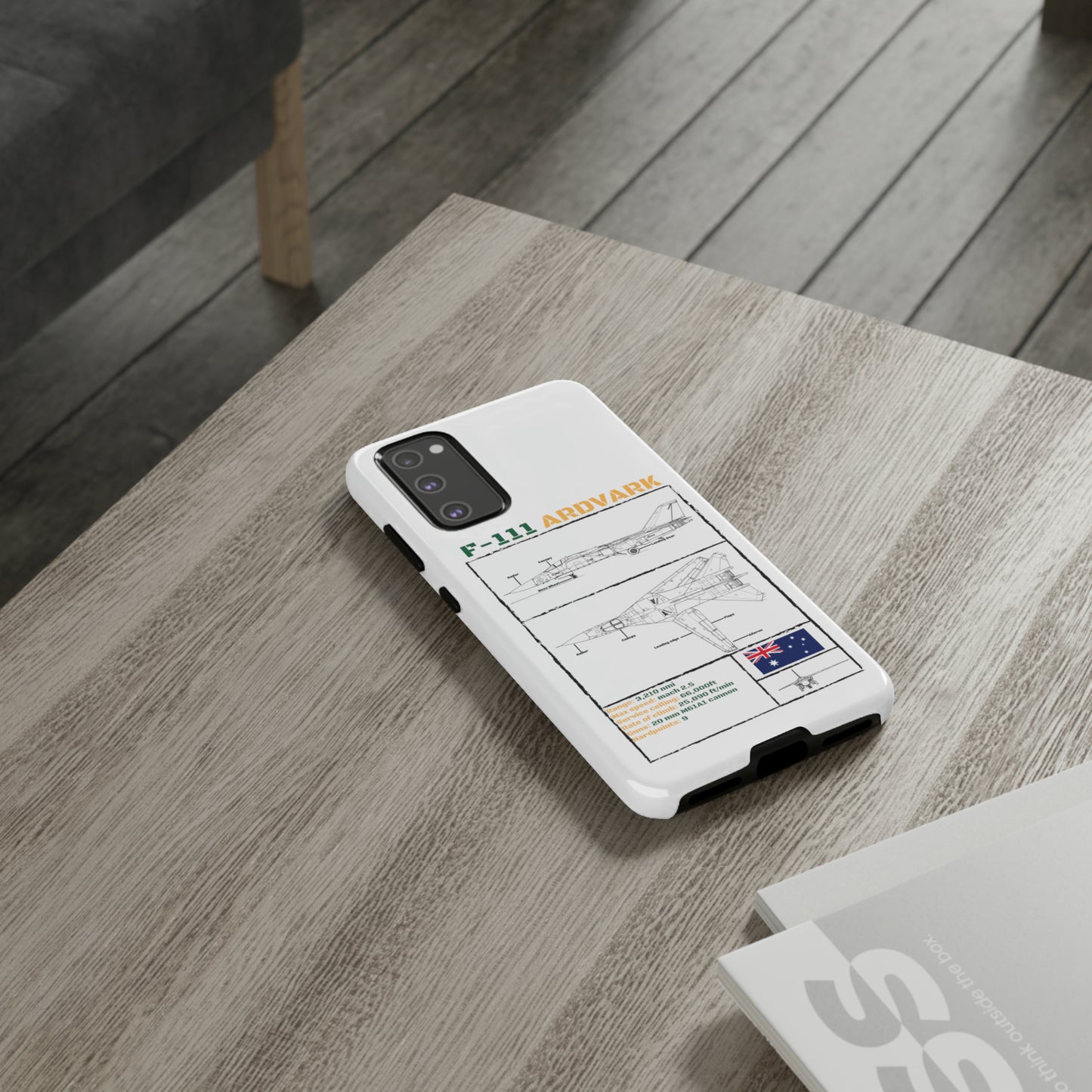 F-111 Aardvark Schematic edition phone case (RAAF Colour-Way)