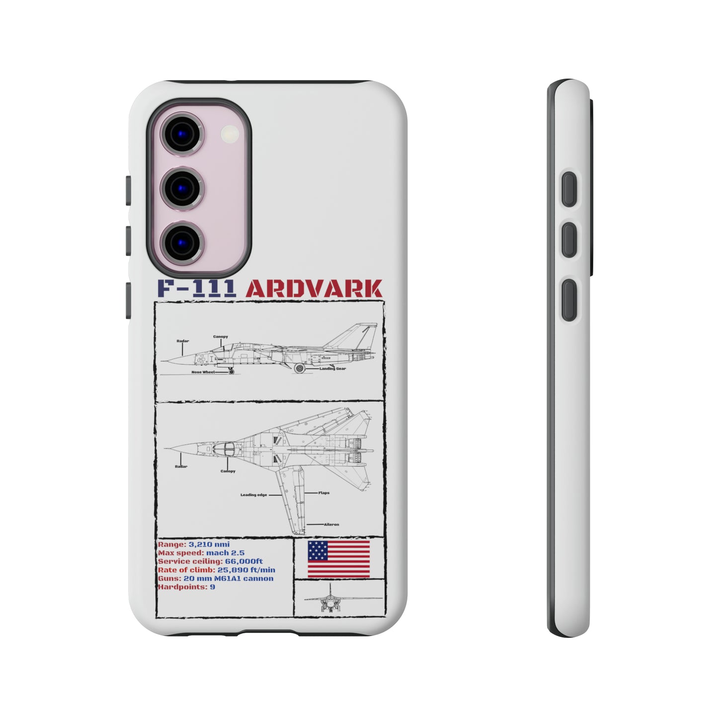 F-111 Aardvark Schematic edition phone case (USAF Colour-Way)
