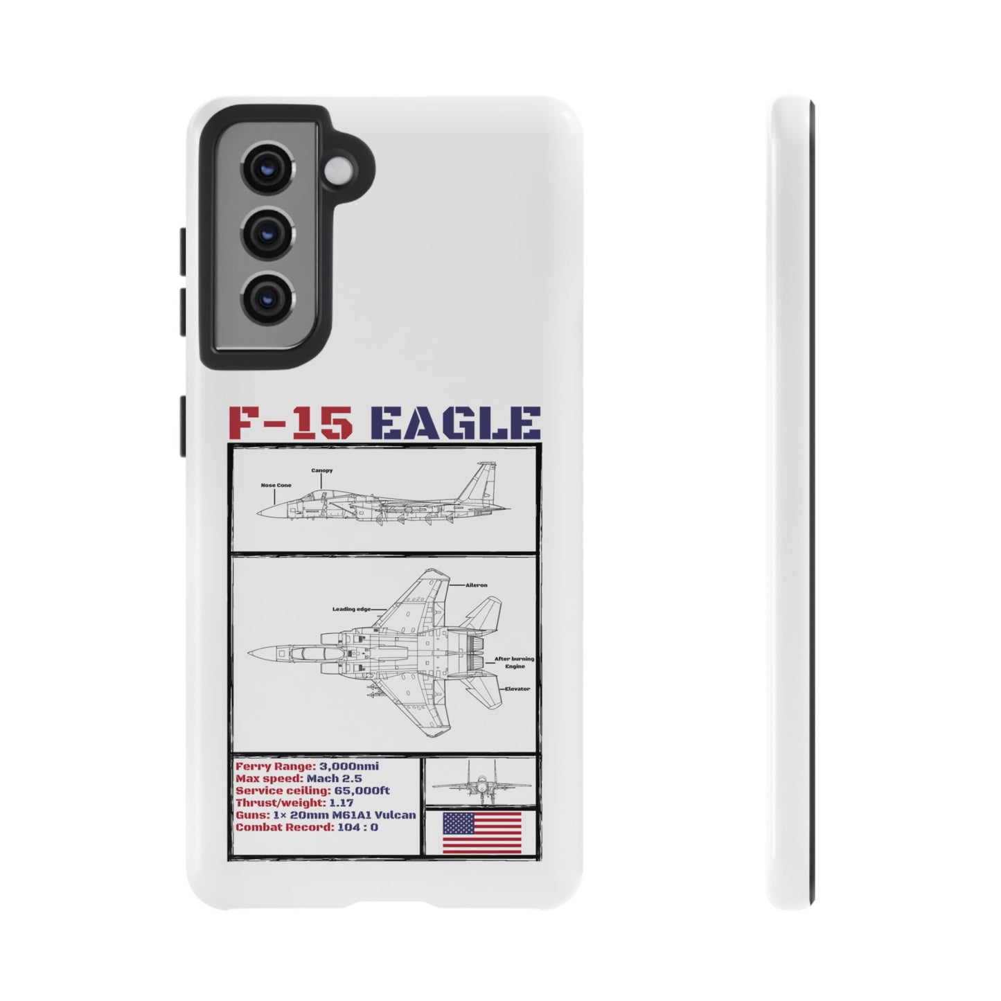 F-15 Eagle Schematic edition phone case (USAF Colour-Way)