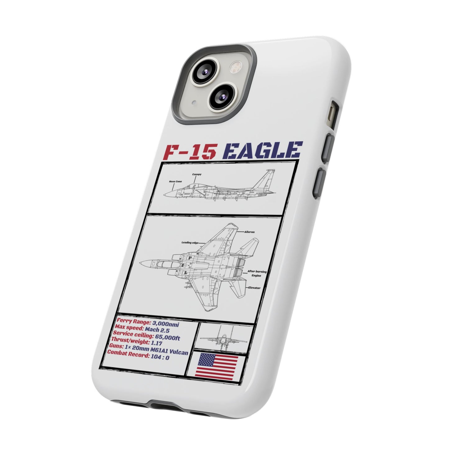 F-15 Eagle Schematic edition phone case (USAF Colour-Way)