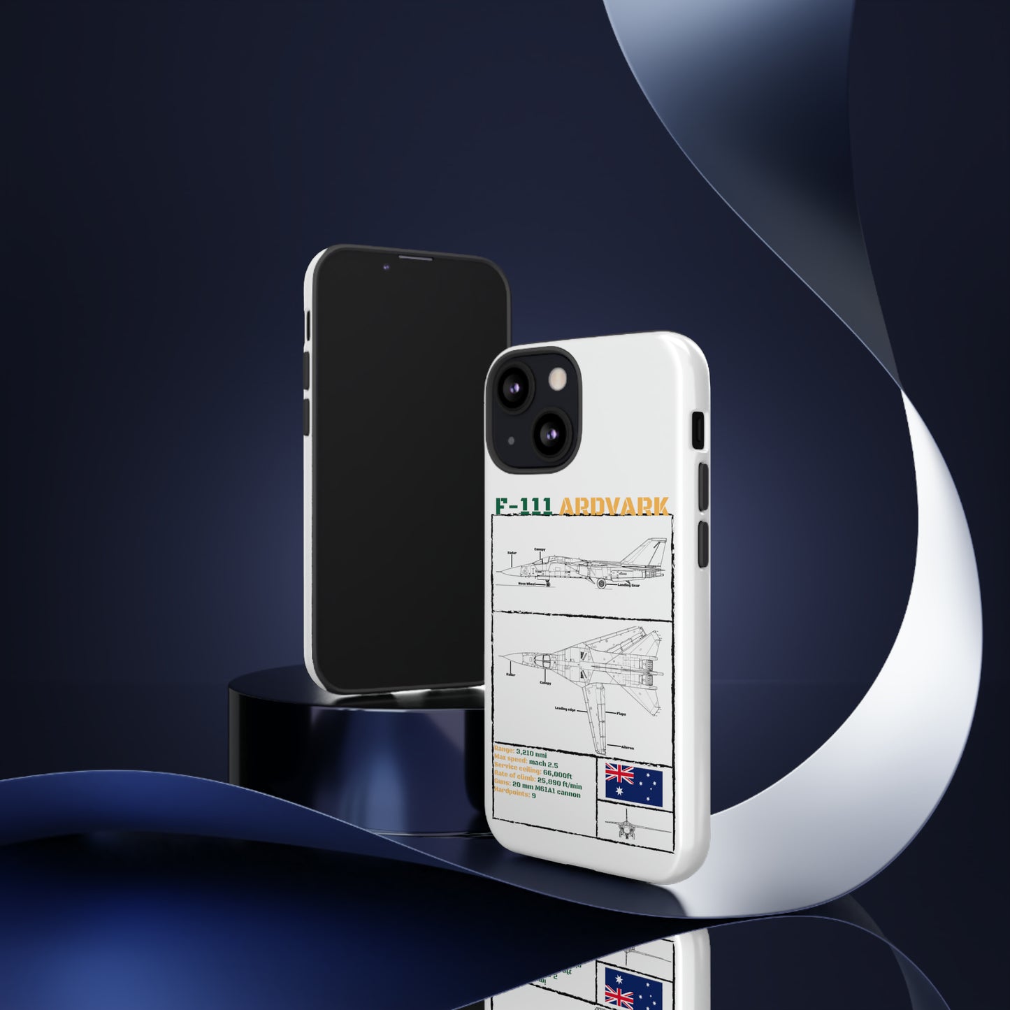 F-111 Aardvark Schematic edition phone case (RAAF Colour-Way)