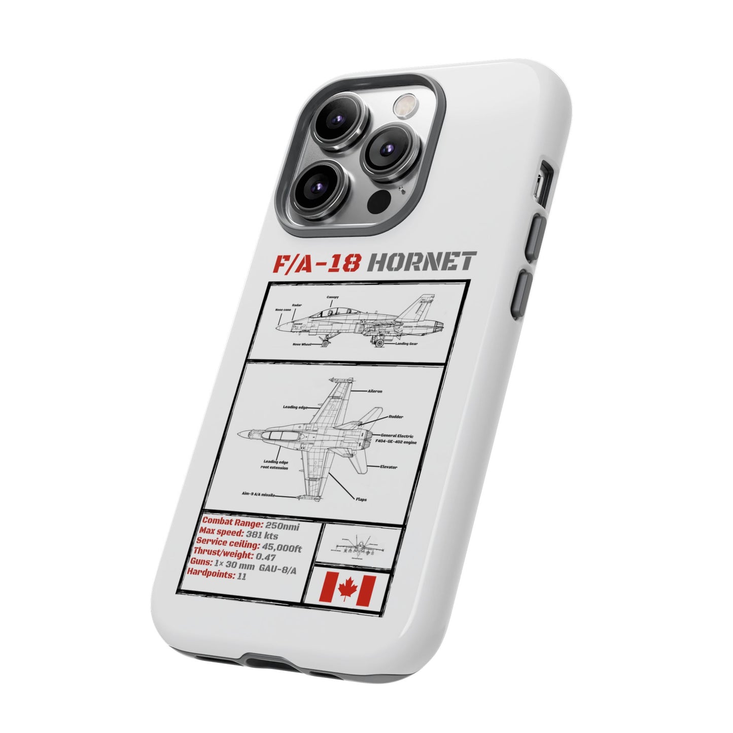 F/A-18 Hornet Schematic edition phone case (RCAF Colour-Way)
