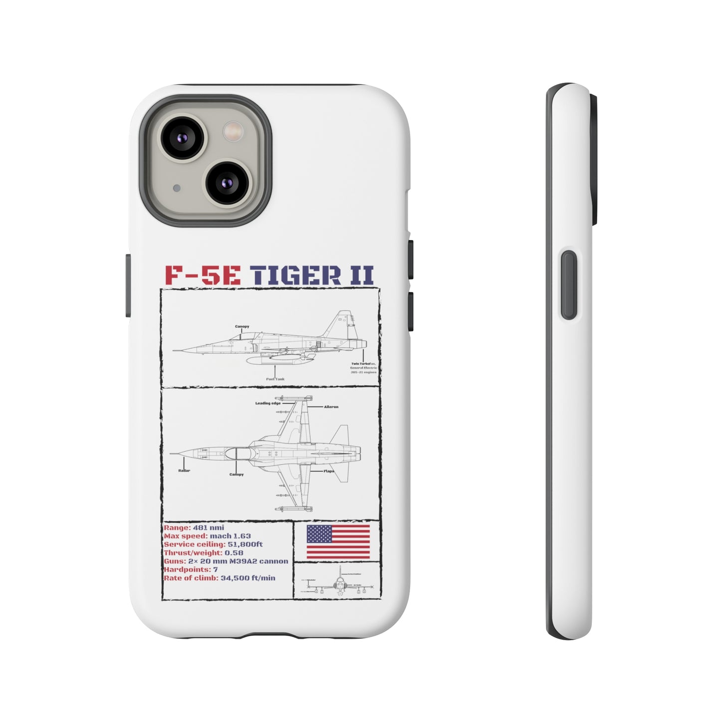 F-5E Schematic edition phone case (USAF Colour-Way)