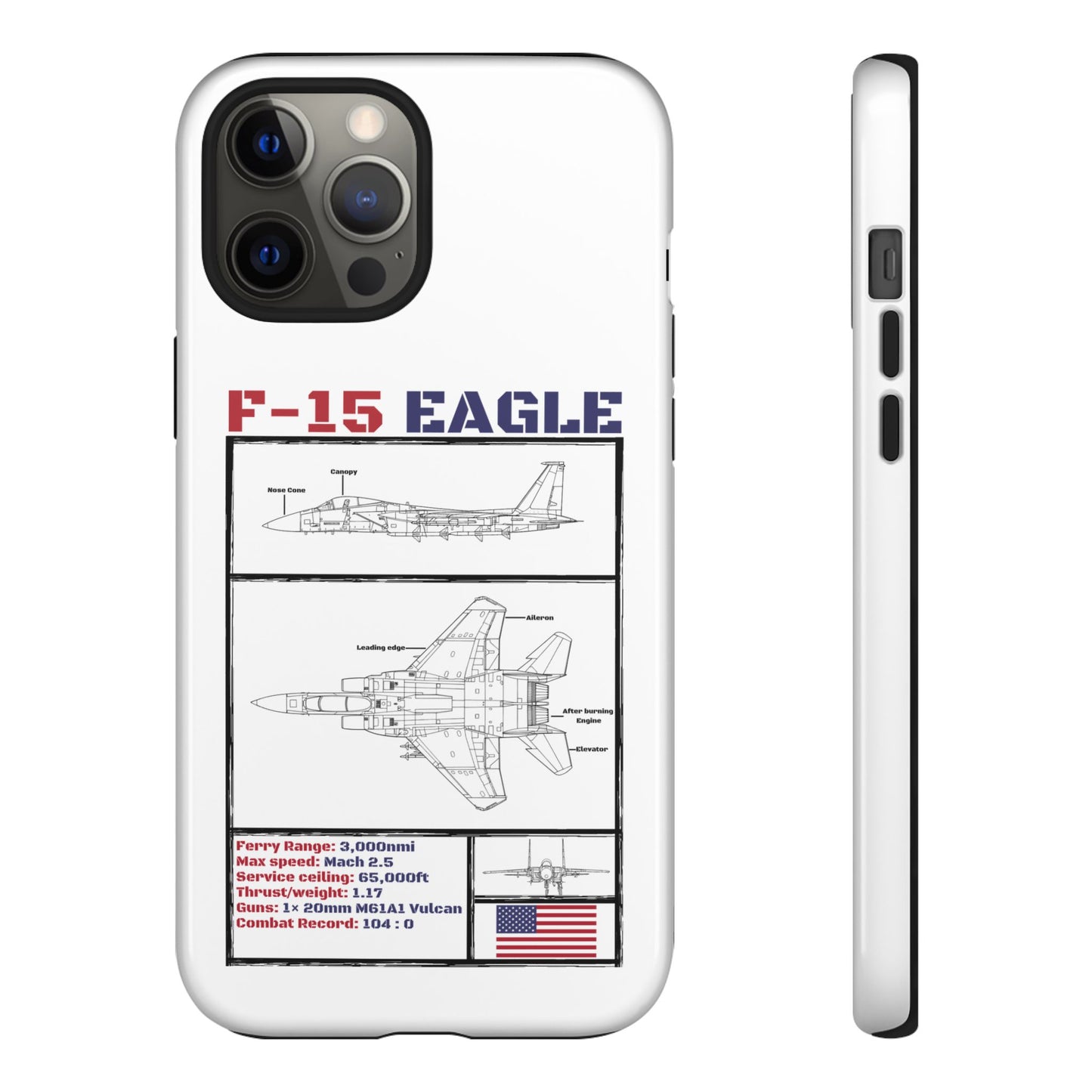 F-15 Eagle Schematic edition phone case (USAF Colour-Way)