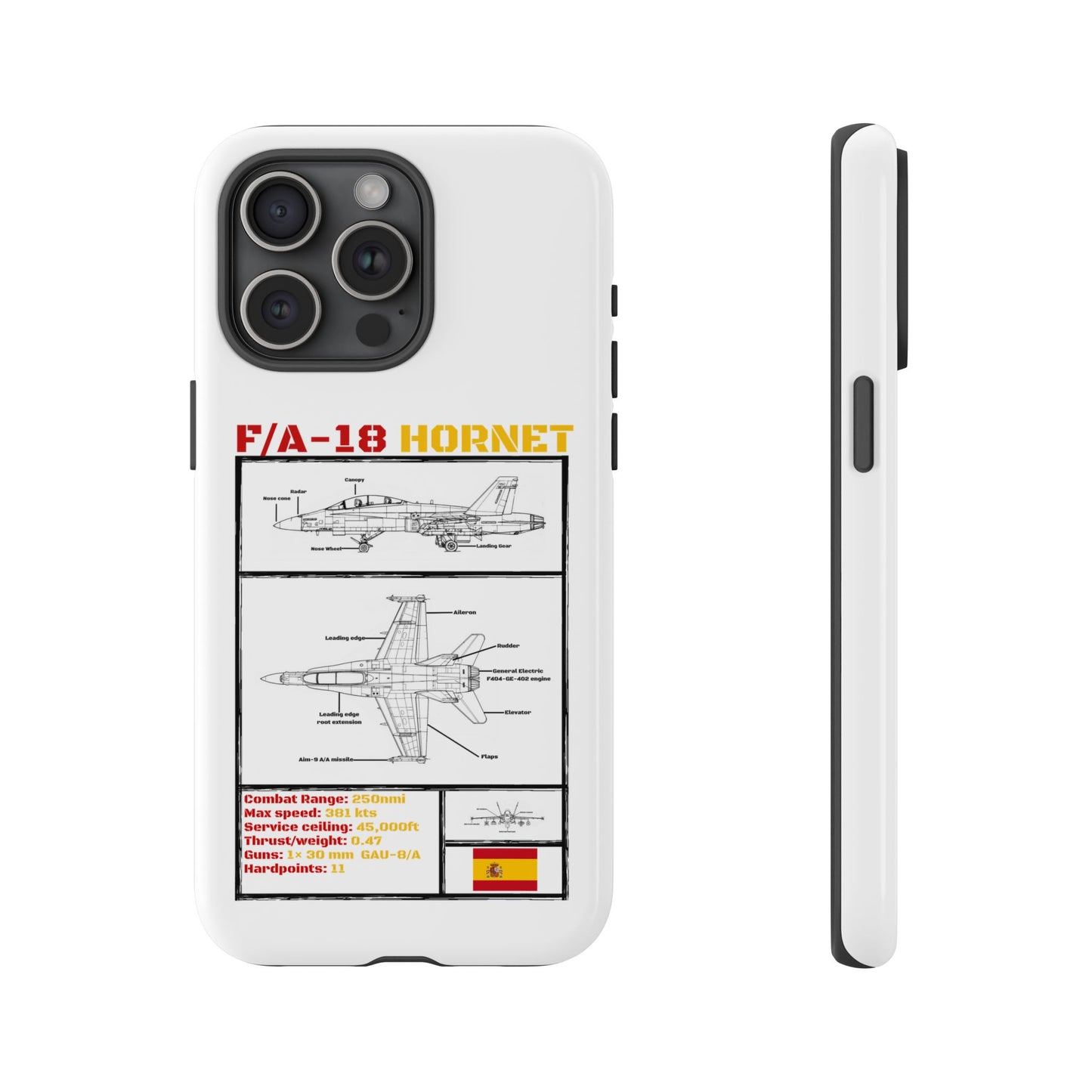 F/A-18 Hornet Schematic edition phone case (EDA Colour-Way)