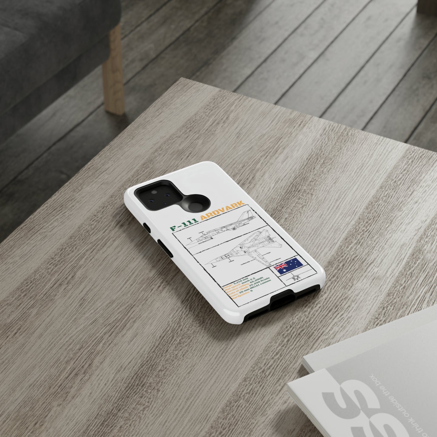 F-111 Aardvark Schematic edition phone case (RAAF Colour-Way)