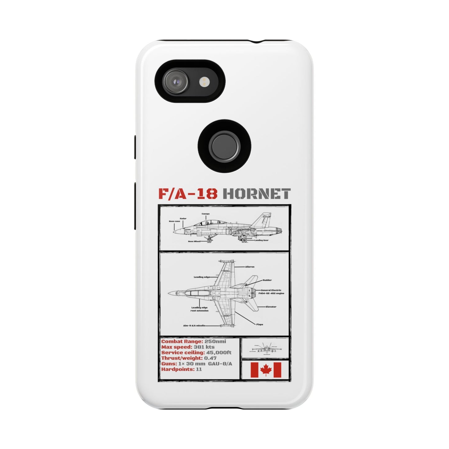 F/A-18 Hornet Schematic edition phone case (RCAF Colour-Way)