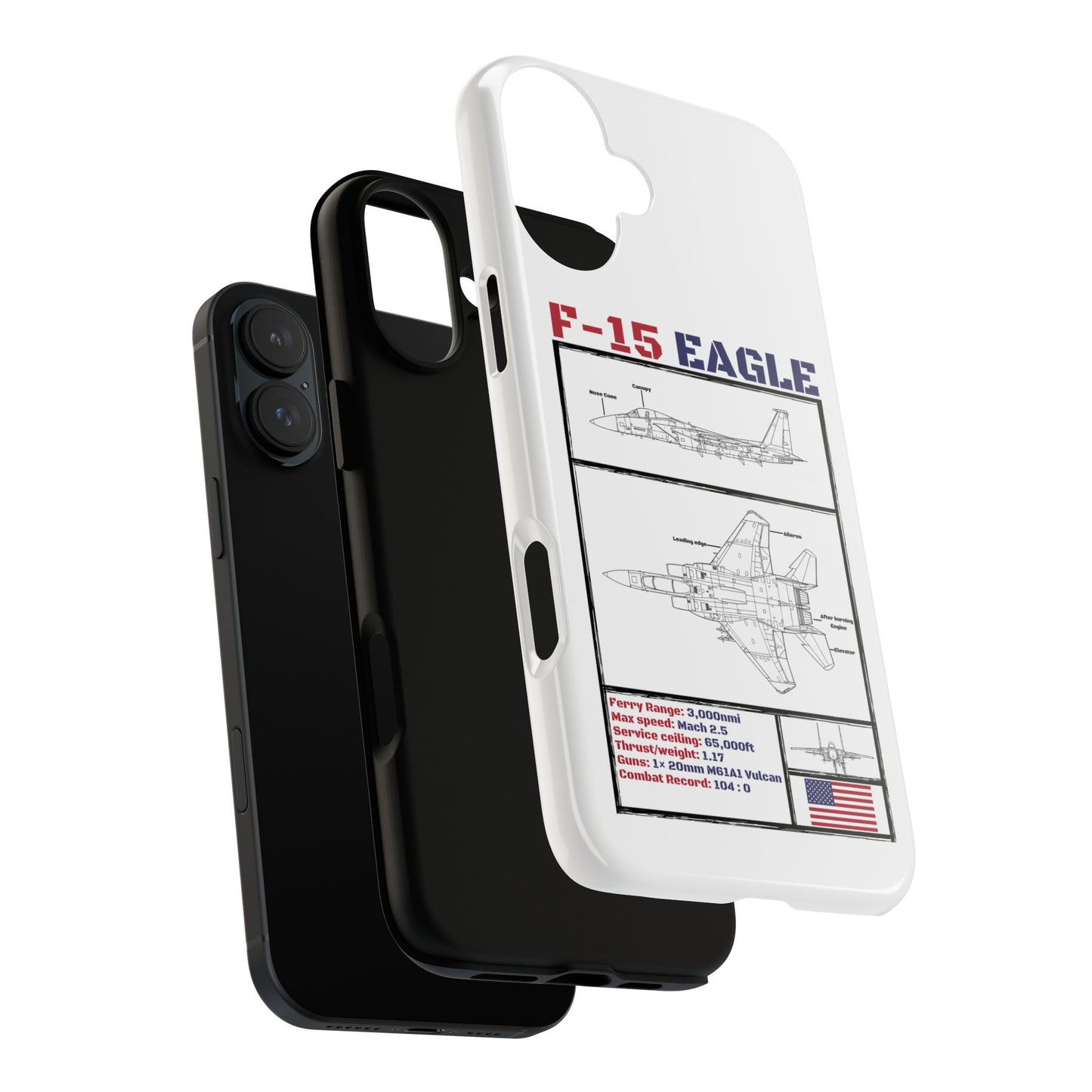 F-15 Eagle Schematic edition phone case (USAF Colour-Way)