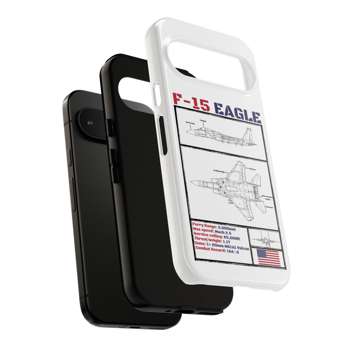 F-15 Eagle Schematic edition phone case (USAF Colour-Way)