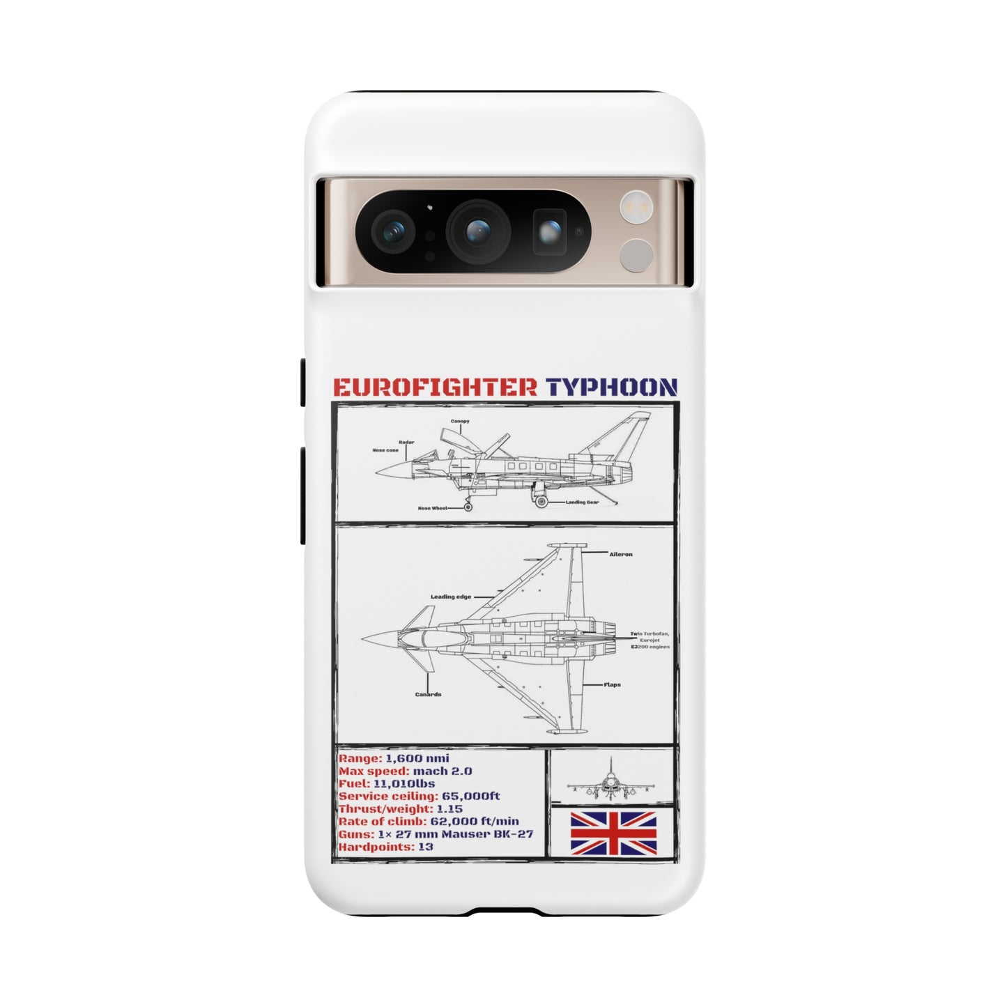 Eurofighter Typhoon Rigid Phone Case (RAF colour-ways)