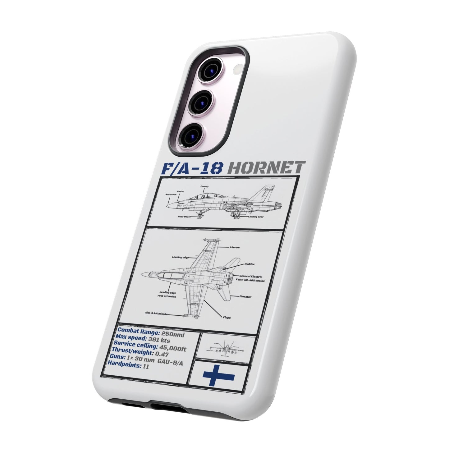 F/A-18 Hornet Schematic edition phone case (FAF Colour-Way)