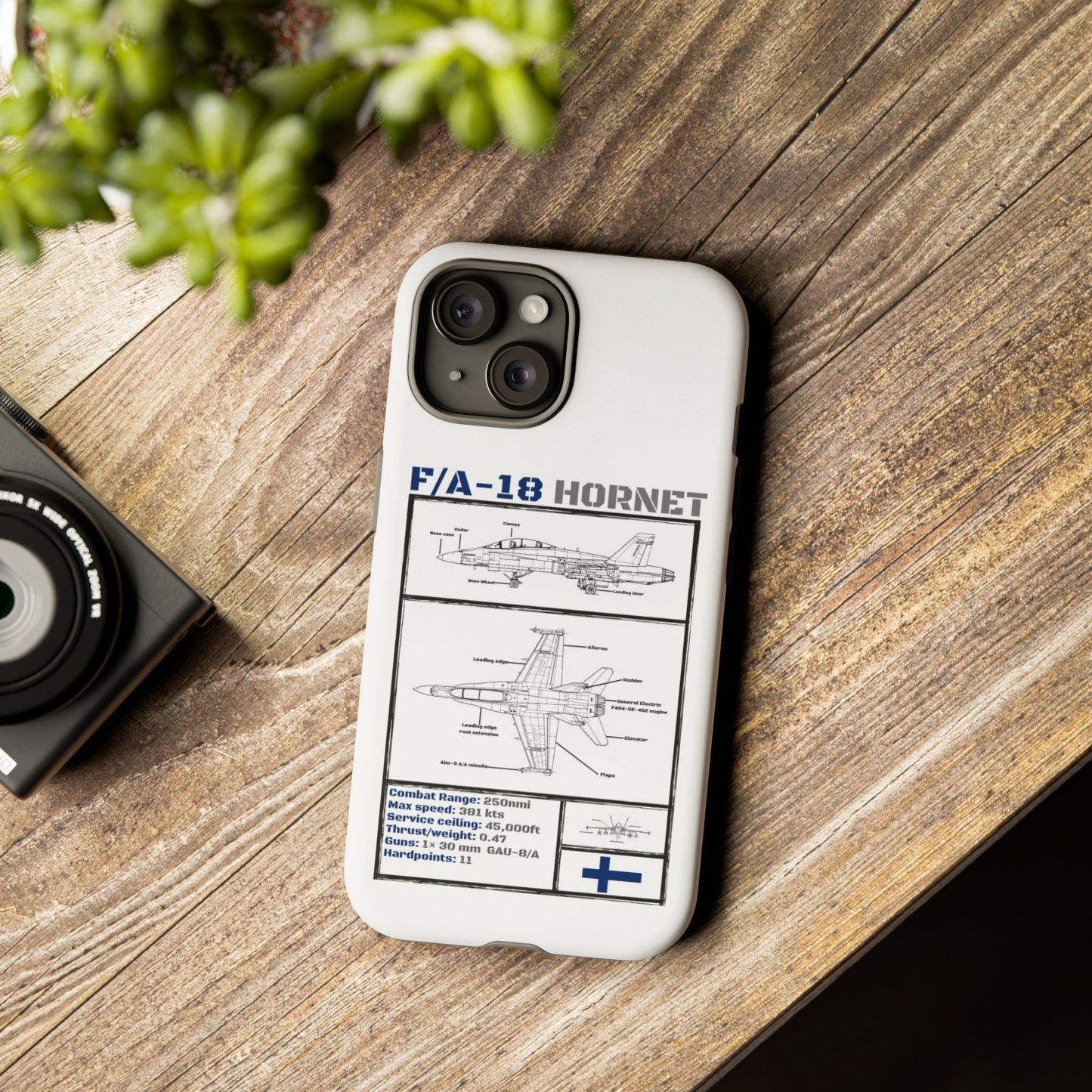 F/A-18 Hornet Schematic edition phone case (FAF Colour-Way)