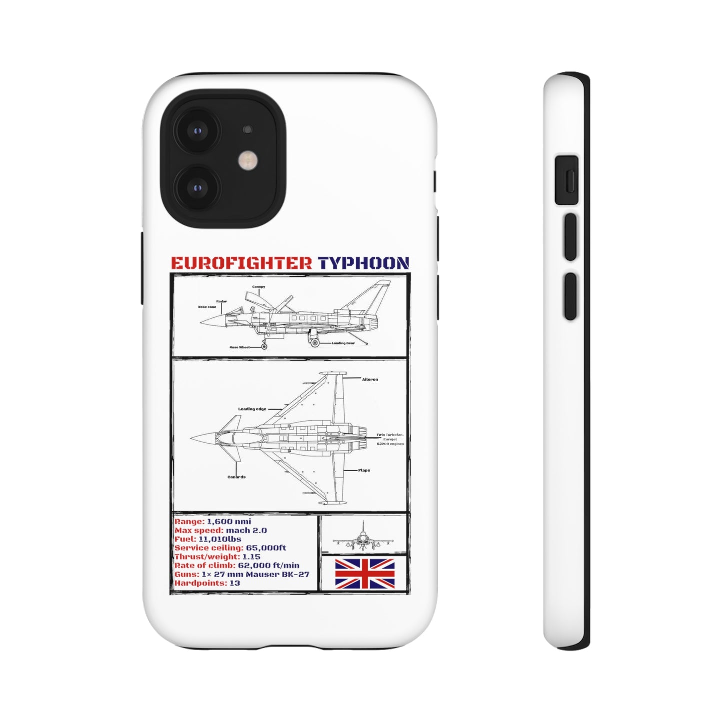 Eurofighter Typhoon Rigid Phone Case (RAF colour-ways)