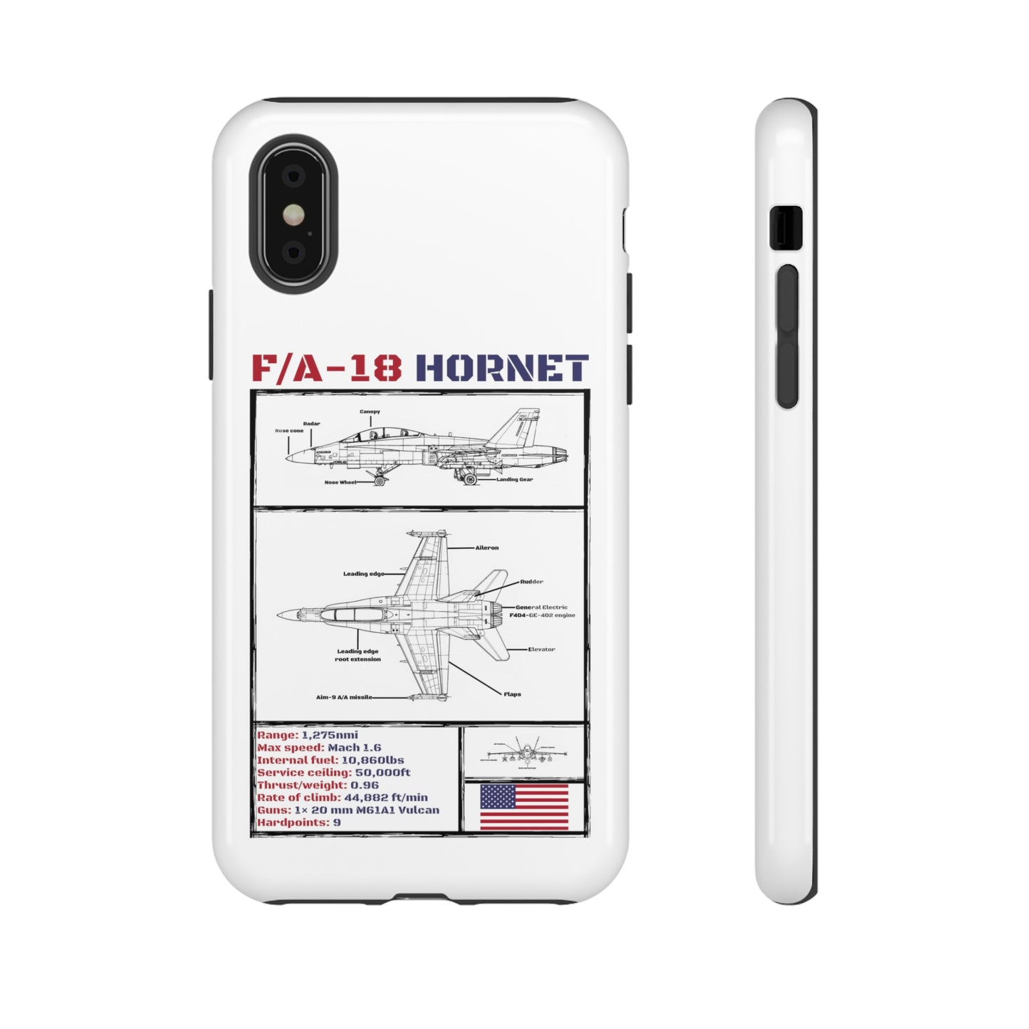 F/A-18 Schematic Rigid Phone Case (USAF colour-ways)