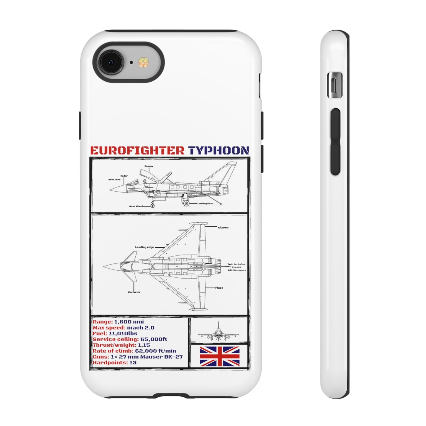 Eurofighter Typhoon Rigid Phone Case (RAF colour-ways)