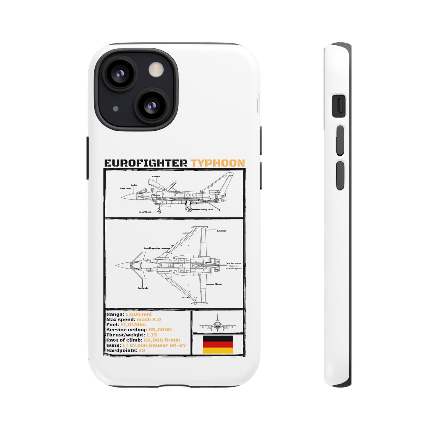 Eurofighter Typhoon Rigid Phone Case (Luftwaffe colour-ways)