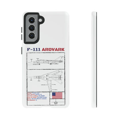 F111 Aardvark  Schematic Durable Phone Case (USAF Colourways)