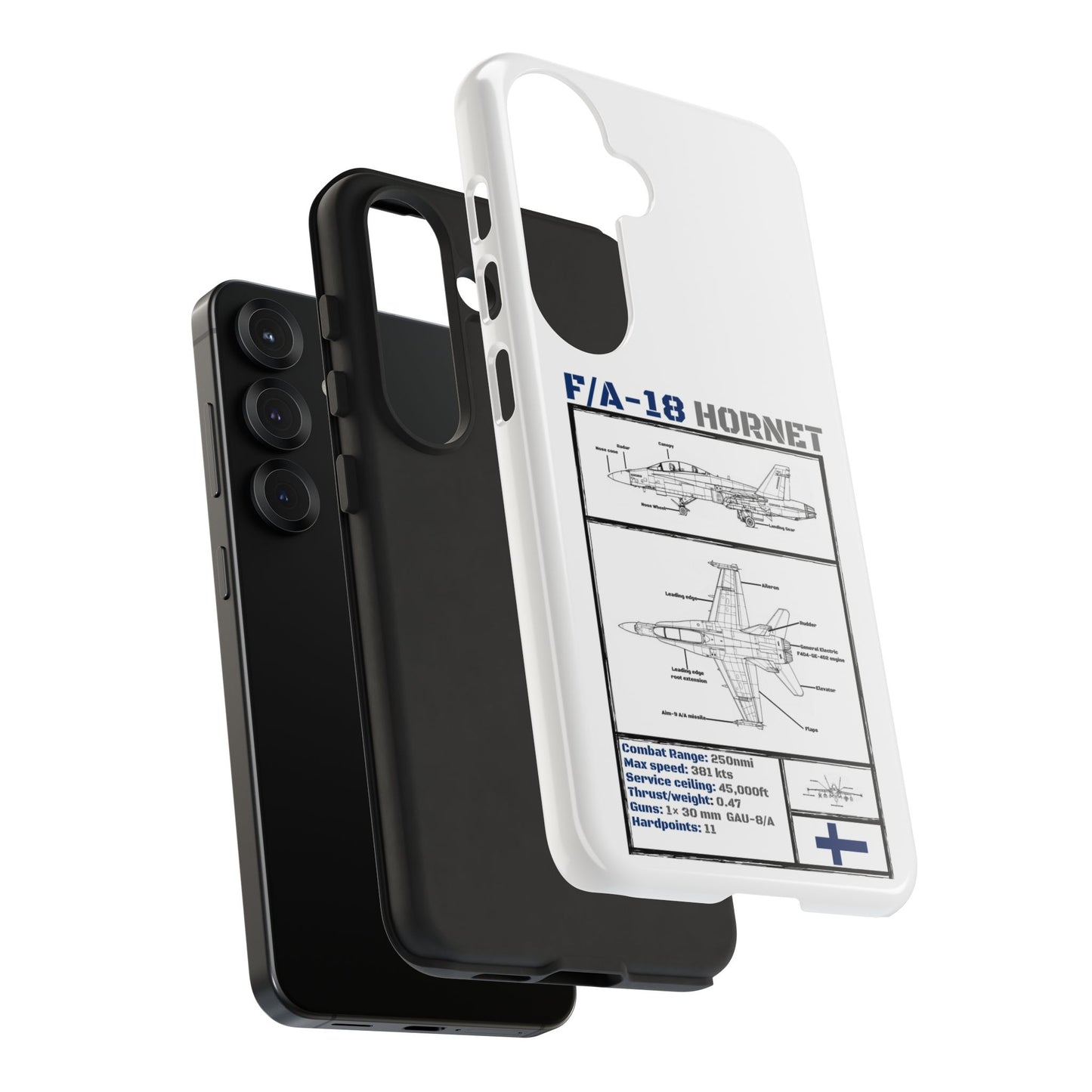 F/A-18 Hornet Schematic edition phone case (FAF Colour-Way)