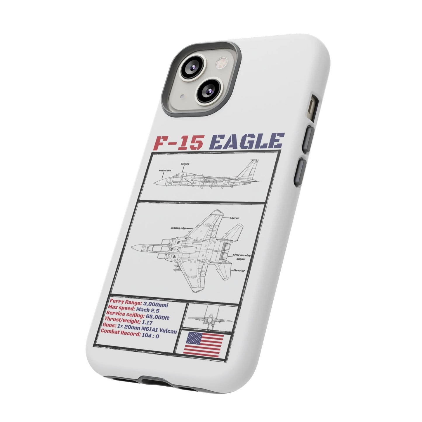 F-15 Schematic edition phone case