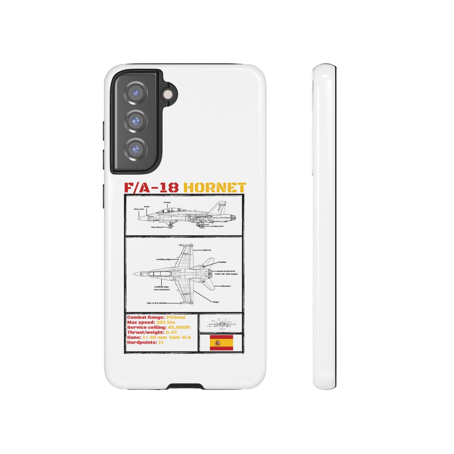 F/A-18 Hornet Schematic edition phone case (EDA Colour-Way)