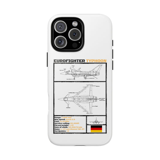 Eurofighter typhoon Schematic edition phone case (Luftwaffe Colour-Way)