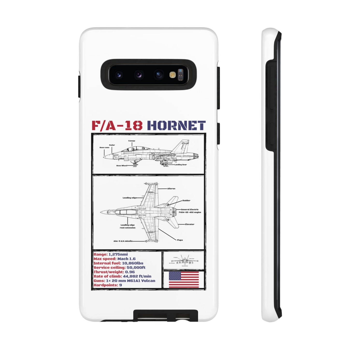 F/A-18 Hornet Schematic edition phone case