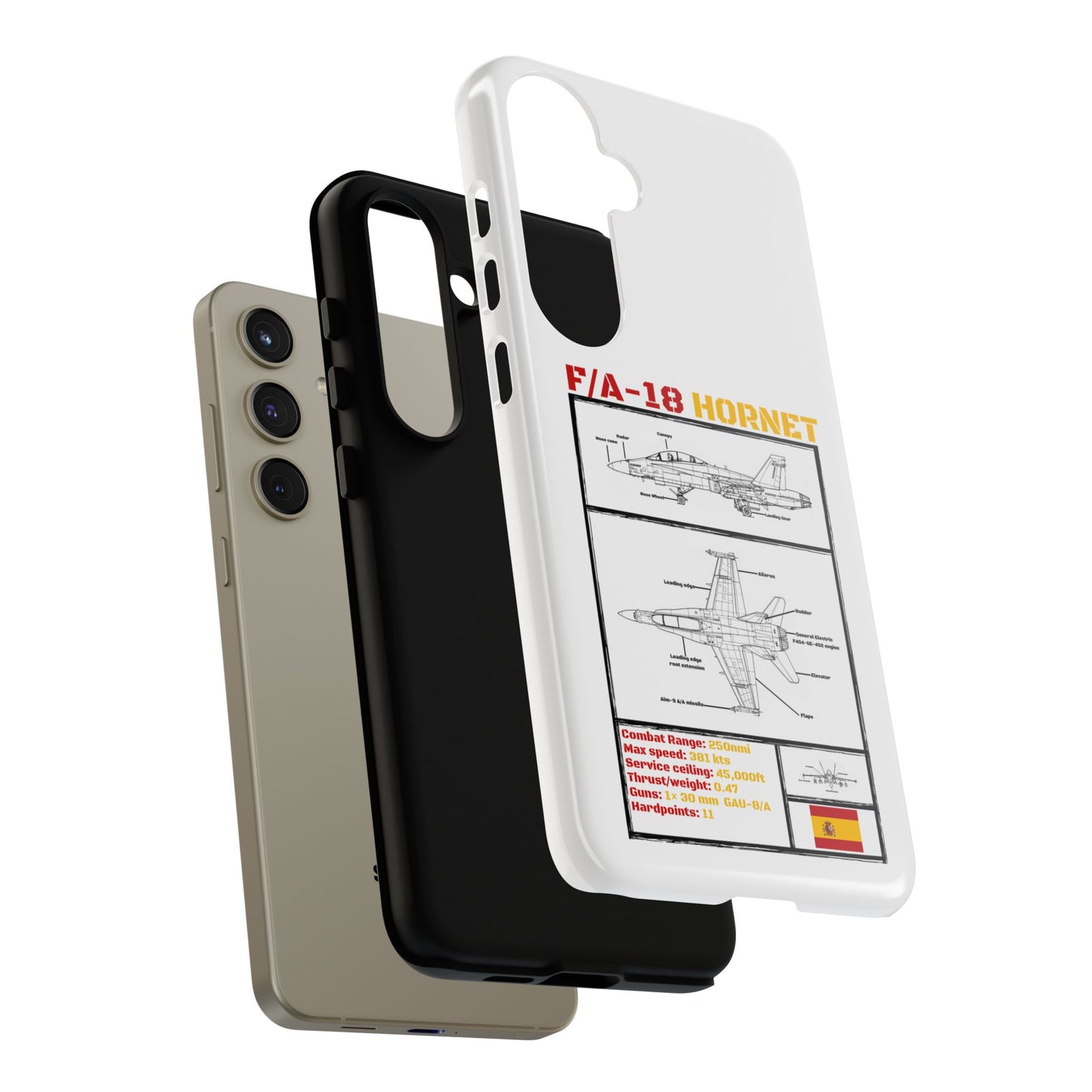 F/A-18 Hornet Schematic edition phone case (EDA Colour-Way)
