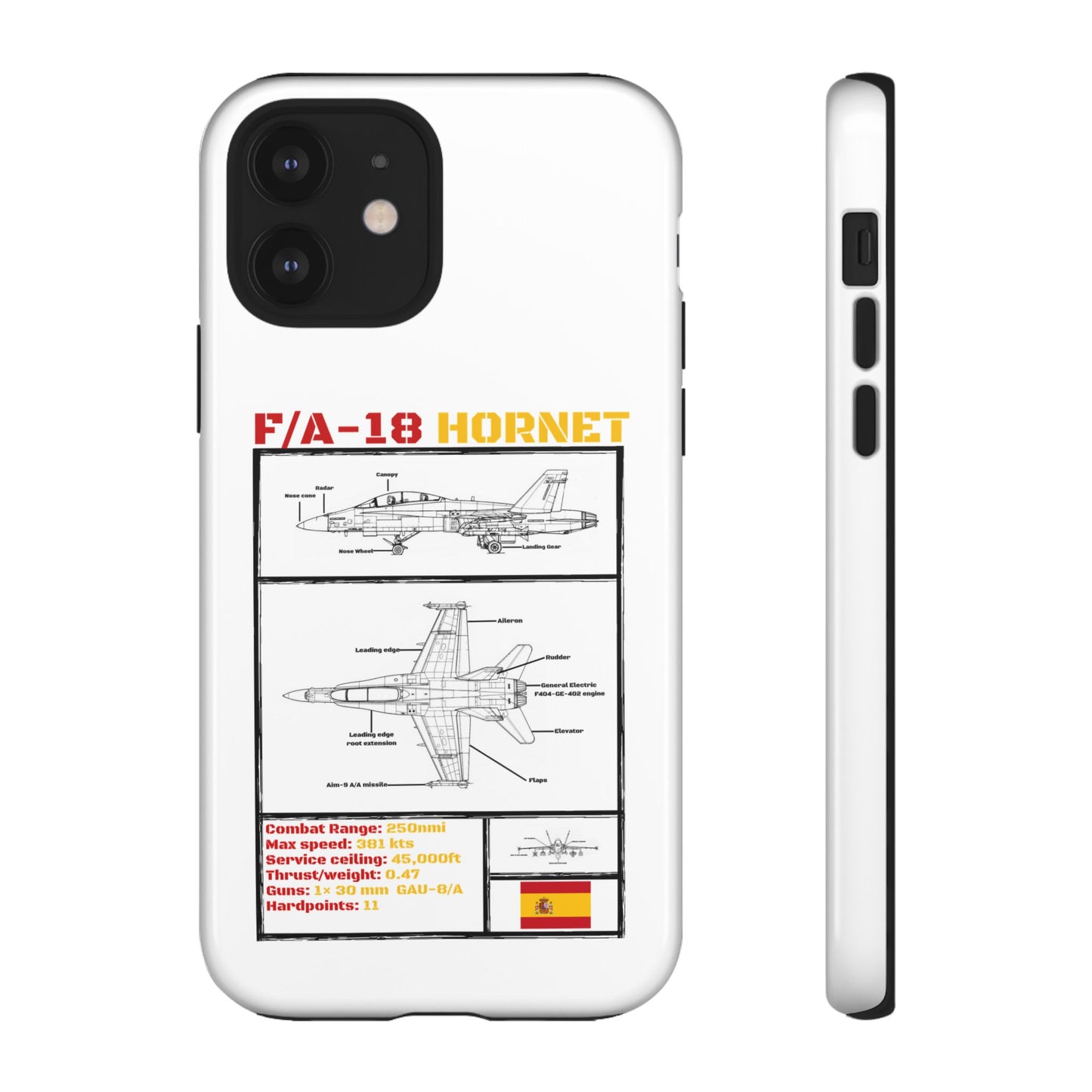 F/A-18 Hornet Schematic edition phone case (EDA Colour-Way)