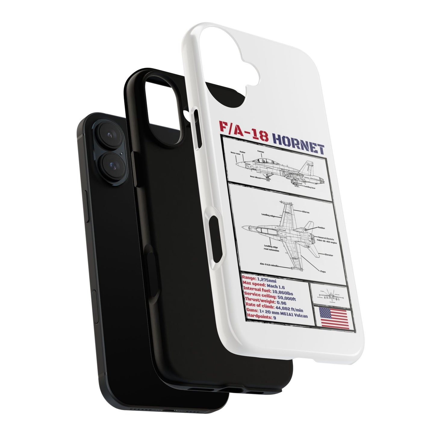 F/A-18 Hornet Schematic edition phone case (USAF Colour-Way)