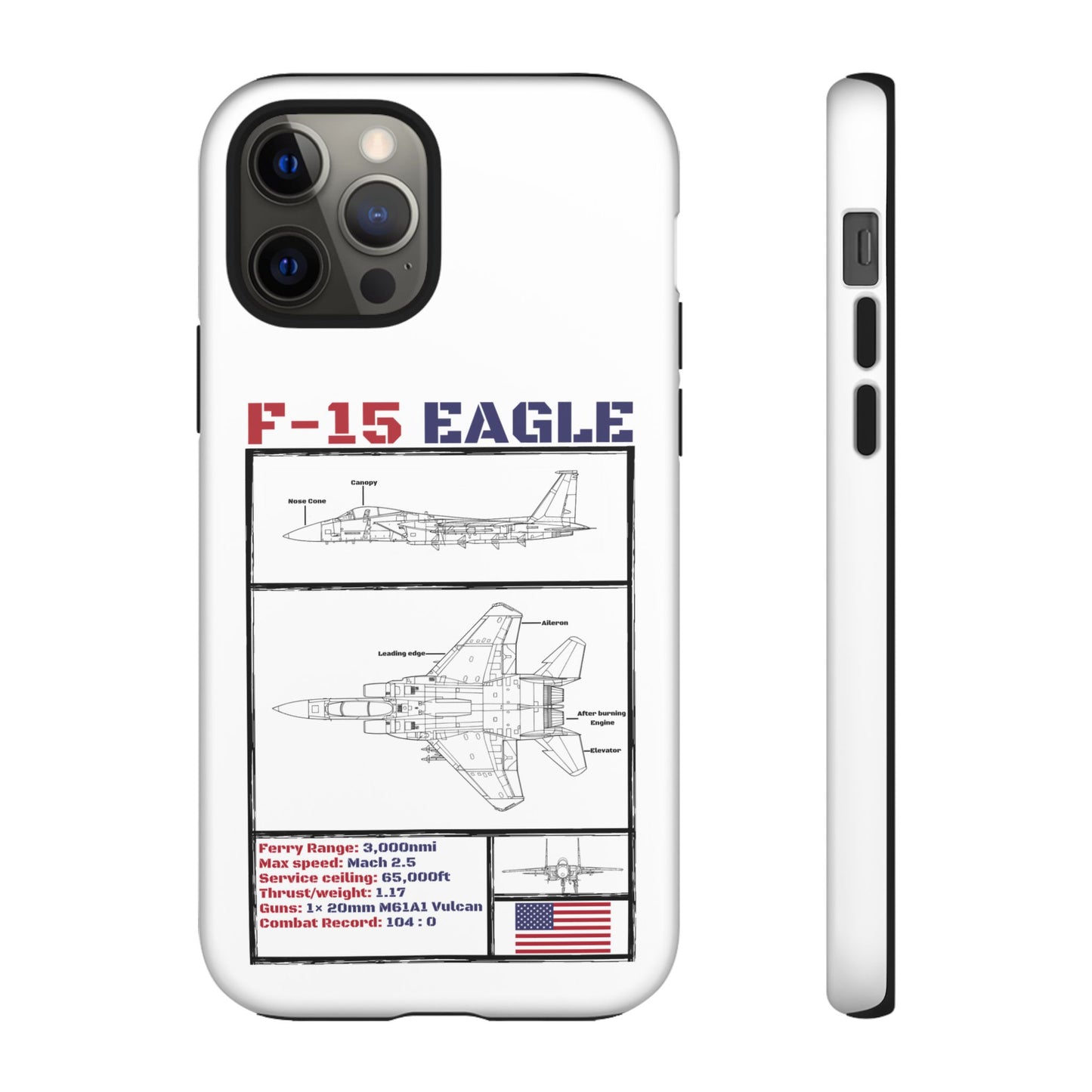 F-15 Schematic edition phone case