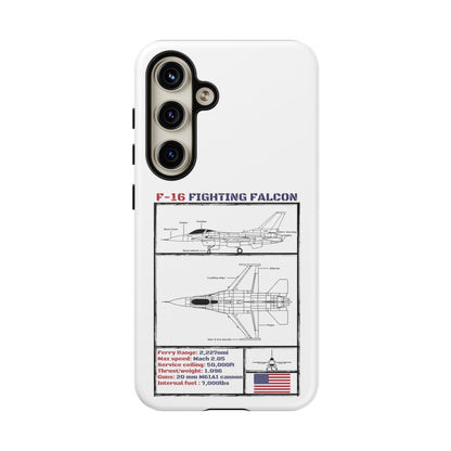 F-16 Schematic rigid Phone Case (USAF colour-ways)