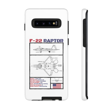 F-22 Raptor Schematic edition phone case (USAF Colour-Way)