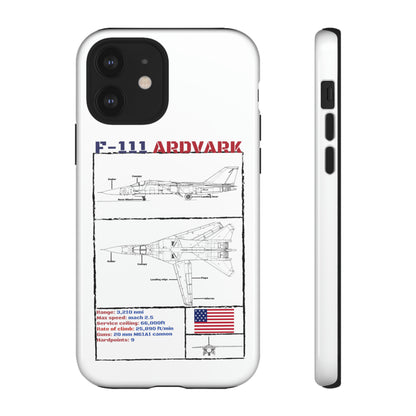 F111 Aardvark  Schematic Durable Phone Case (USAF Colourways)